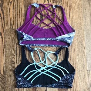 2 Lululemon Free to be Wild Bras - Size 6